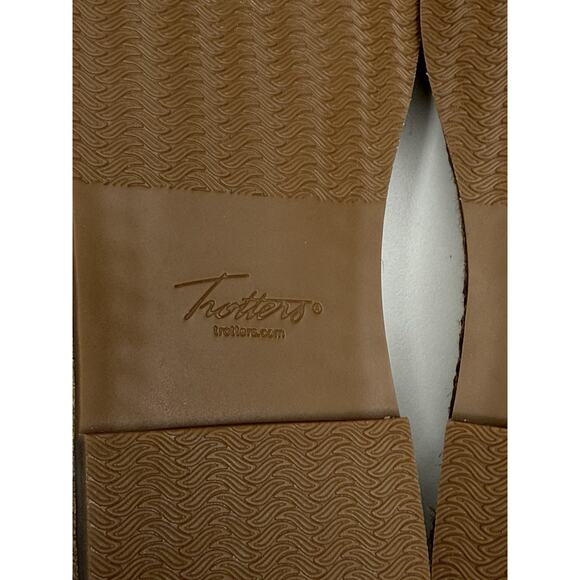 Trotters Poppy Espadrille Flat Womens 7.5N Ivory Leather Jute Edge Slip On - Picture 8 of 10